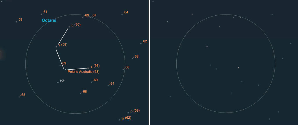 North Celestial Pole Star Chart